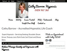 Tablet Screenshot of cathybarrowhypnosis.com